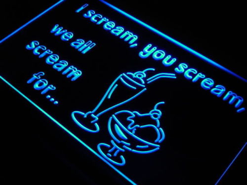 Ice Cream You All Scream For ICE CREAM LED Neon Light Sign